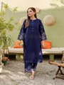 Two Pcs Suit With Hand Embroidary Work In Premium Slave Cotton Fabric Blue color