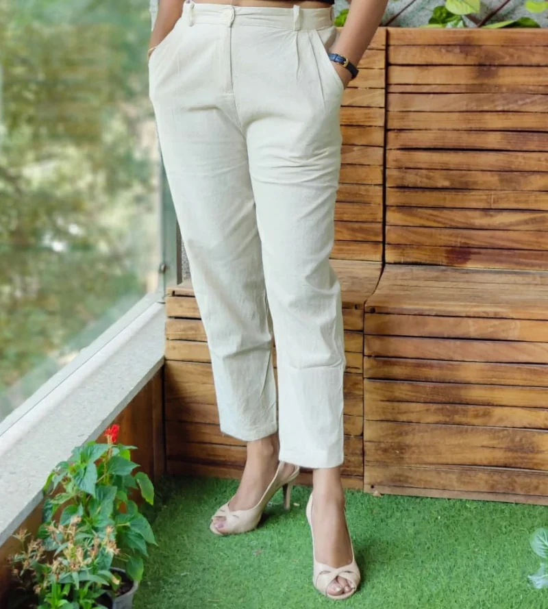 Premimum quality Western Ladies Pants in White Color